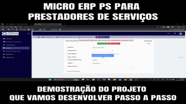 Aprenda a Criar Micro ERP para Prestadores de Serviço – Screenshot 2
