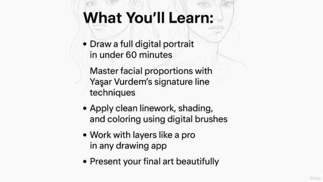 Learn to Draw Stunning Digital Portraits in 1 Hour – Screenshot 3