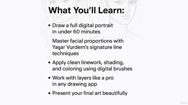 Learn to Draw Stunning Digital Portraits in 1 Hour – Screenshot 4