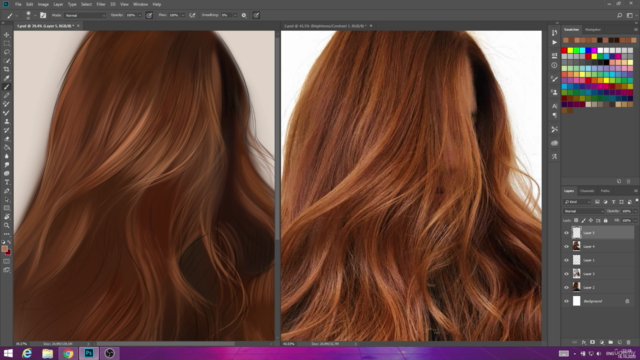 Hair Painting in Photoshop: Create Realistic Digital Hair – Screenshot 1