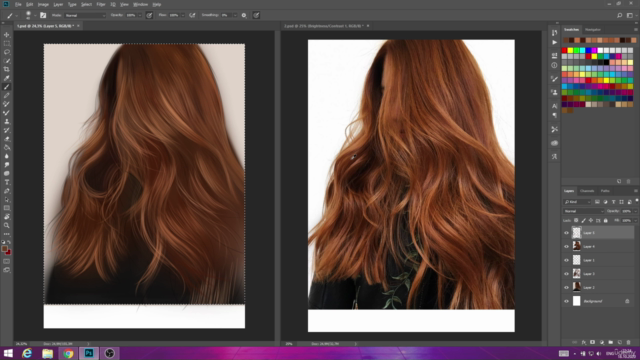 Hair Painting in Photoshop: Create Realistic Digital Hair – Screenshot 2