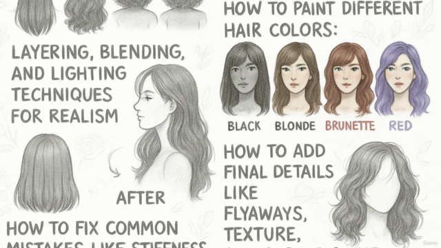 Hair Painting in Photoshop: Create Realistic Digital Hair – Screenshot 4