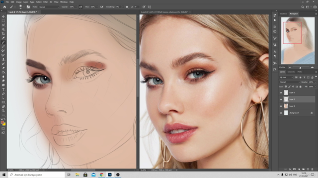 Digital Portraits in Photoshop: Draw & Paint Realistic Faces – Screenshot 3