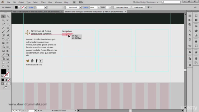 Web design : How To Design a Website in Illustrator – Screenshot 4