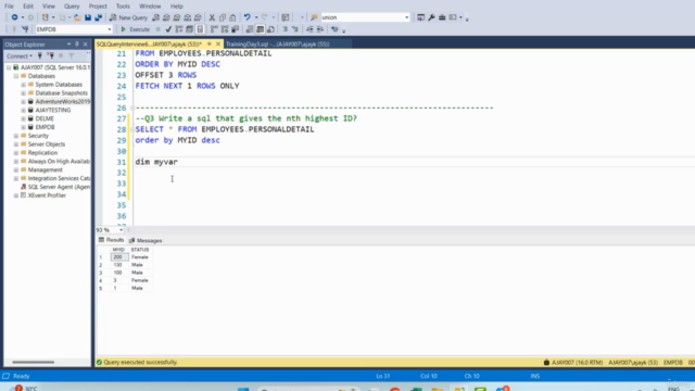 SQL Server Part4 - Advance Level – Screenshot 1