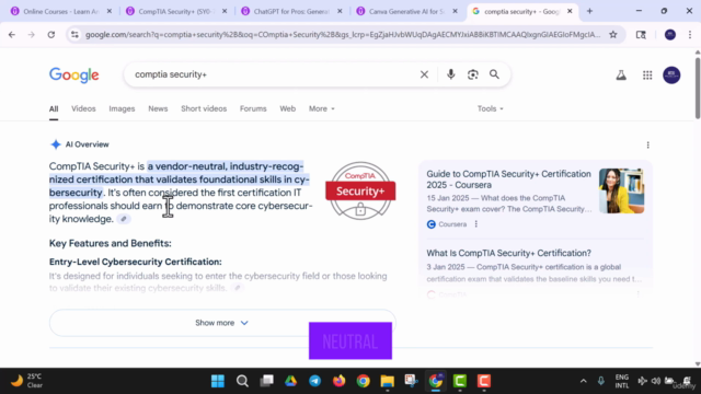 CompTIA Security+ (SY0-701) Practice Examination and Test – Screenshot 1