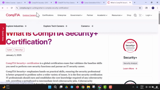CompTIA Security+ (SY0-701) Practice Examination and Test – Screenshot 3
