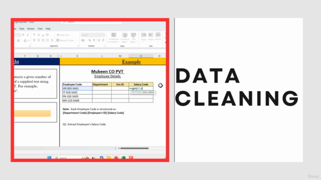 Master in Data Entry,Data Cleaning & Data Analysis in Excel – Screenshot 2