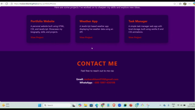 Build your Personal Website using ChatGPT – Screenshot 4