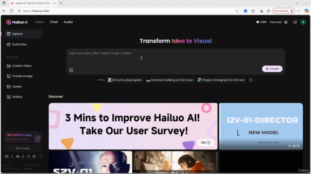 Re/Create cinematic videos using China Minimax Hailuo AI – Screenshot 1