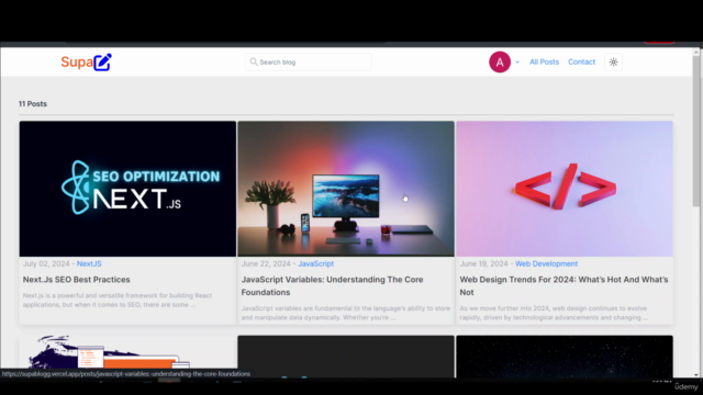 NextJS Fullstack Course (SupaBlog AI App) – Screenshot 2