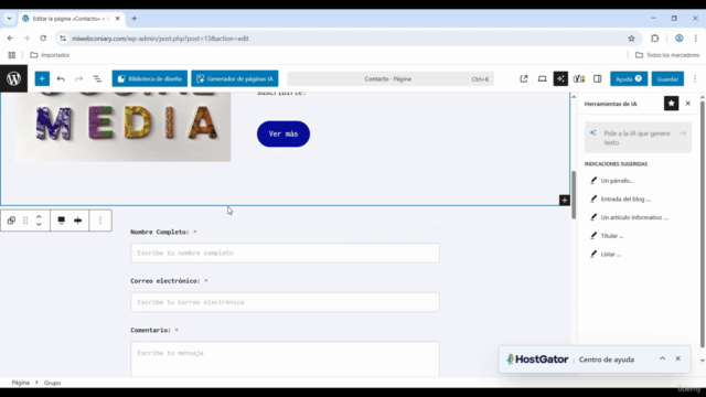 Cómo Crear una Página Web en WordPress con IA – Screenshot 4
