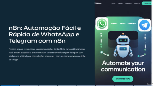 n8n: Automação Facil e Rápida de Whatsapp e Telegram com n8n – Screenshot 1