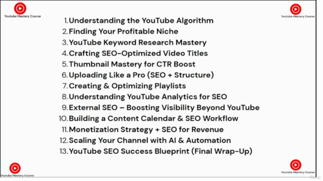 YouTube Mastery Course 2025: SEO, AI Tools & Monetization – Screenshot 3