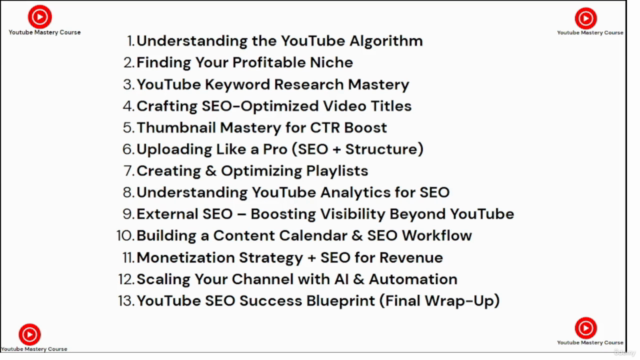 YouTube Mastery Course 2025: SEO, AI Tools & Monetization – Screenshot 4