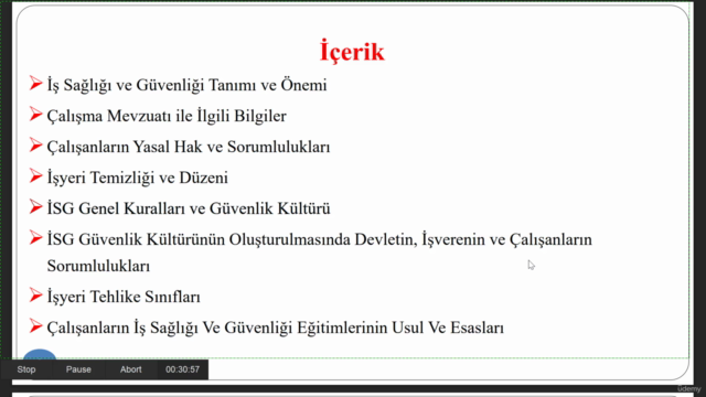 İş Sağlığı ve Güvenliği (İSG) Eğitimi | Sertifikalı Program – Screenshot 2