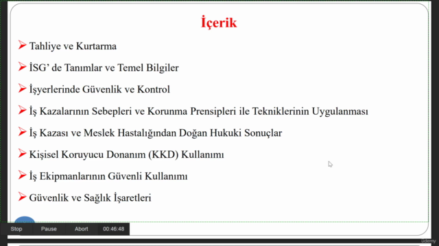 İş Sağlığı ve Güvenliği (İSG) Eğitimi | Sertifikalı Program – Screenshot 3
