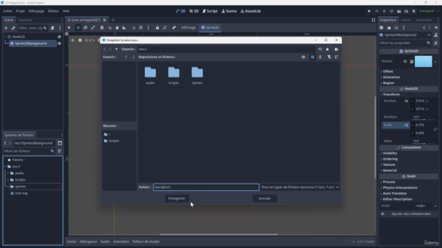 Créez un Flappy Bird Like avec Godot, sans coder ! – Screenshot 1