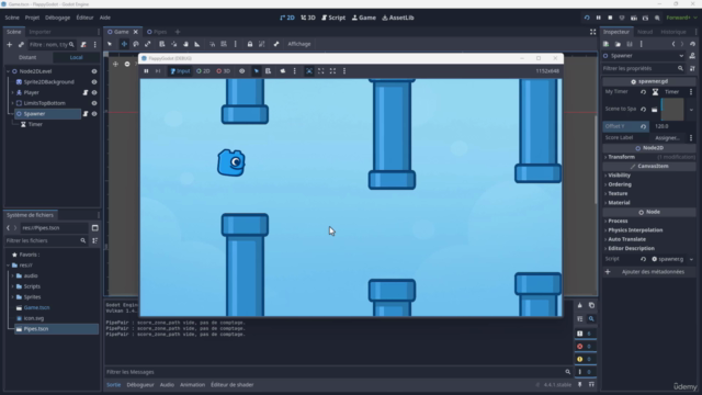 Créez un Flappy Bird Like avec Godot, sans coder ! – Screenshot 3