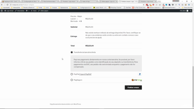 Loja virtual completa com Wordpress e Woocommerce (2021) – Screenshot 3