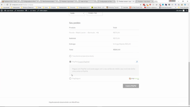 Loja virtual completa com Wordpress e Woocommerce (2021) – Screenshot 4