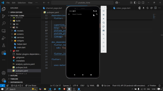 Flutter YouTube Clone App: Complete Flutter Project Course – Screenshot 3