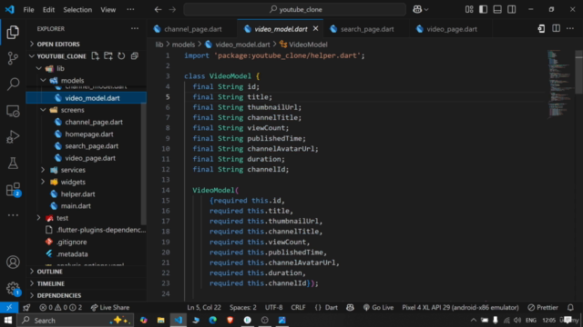 Flutter YouTube Clone App: Complete Flutter Project Course – Screenshot 4