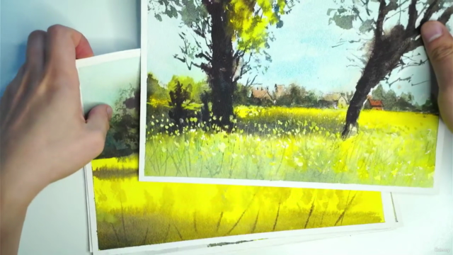 Mastering Loose Watercolors: Paint Sweden's Golden Fields – Screenshot 1