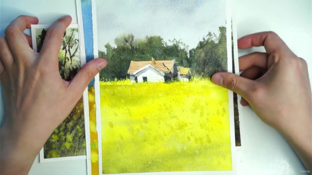 Mastering Loose Watercolors: Paint Sweden's Golden Fields – Screenshot 4
