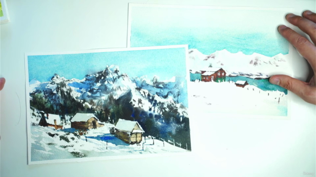 Snowy Landscapes in Watercolor: From Simple to Complex – Screenshot 2