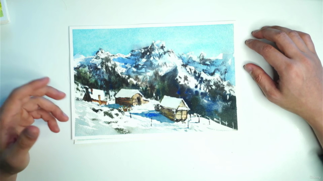 Snowy Landscapes in Watercolor: From Simple to Complex – Screenshot 4