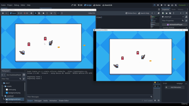 Create a Complete Online Co-Op Multiplayer Game in Godot 4 – Screenshot 2