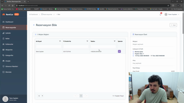 .NET 9 ve Angular 20 ile Rent A Car Projesi (Clean Arc, DDD) – Screenshot 1
