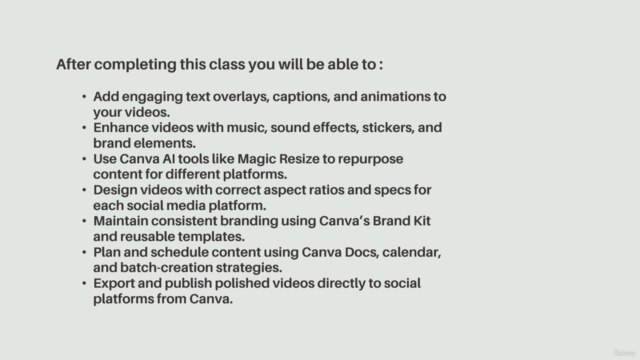 Canva Social Media Video Editing MasterClass Edit Like a Pro – Screenshot 4