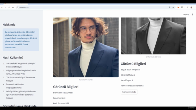 Python Projeleri 1: Görüntü İşleme Web Uygulaması – Screenshot 1
