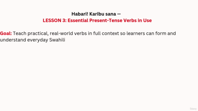 Swahili Present Tense Full Master Course – Screenshot 1