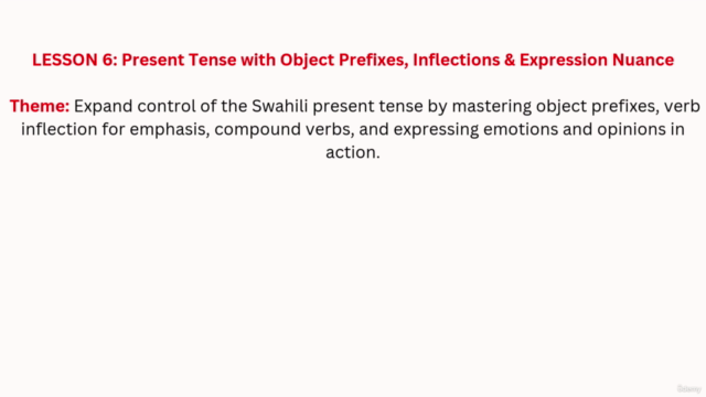 Swahili Present Tense Full Master Course – Screenshot 4