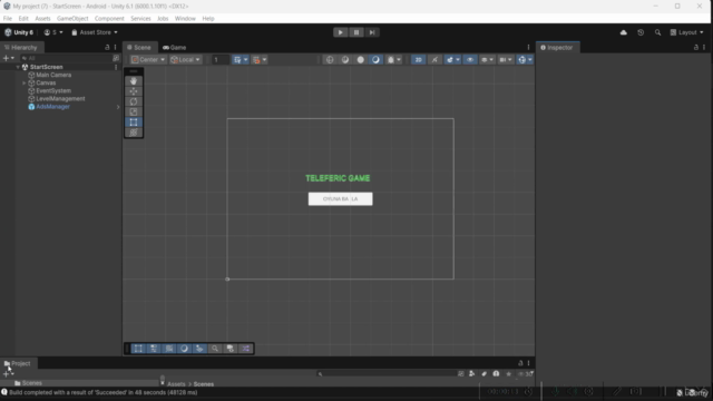 Unity Oyun Projesiyle Uygulamalı Reklam ve Yayınlama Eğitimi – Screenshot 1