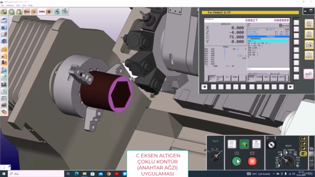 C Eksen CNC Torna Makro Programlama – Screenshot 4