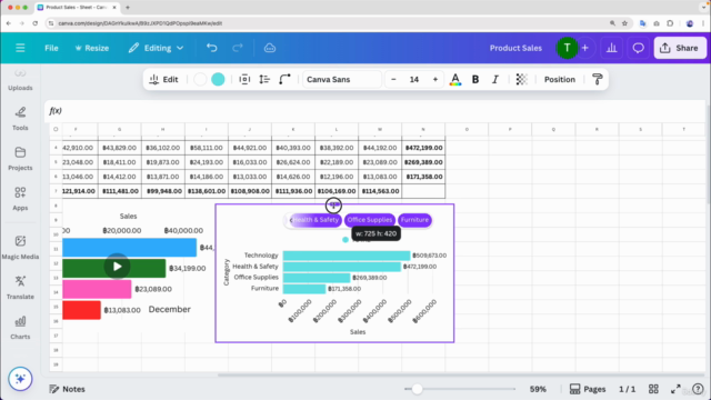 เรียน Canva Sheets วิเคราะห์ข้อมูลและสร้างงานดีไซน์อย่างโปร – Screenshot 4