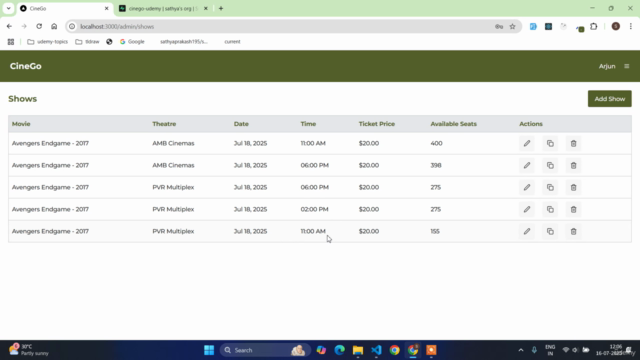Next.js 15 & Supabase - Online Movie Tickets Booking App – Screenshot 2