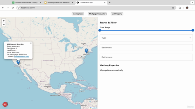 Building Interactive Websites with Next JS, React, Leaflet – Screenshot 1