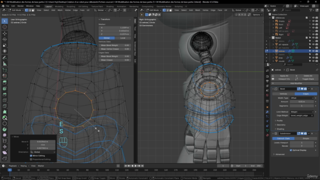 Blender 4.5 Création d'un Robot pour débutants – Screenshot 1