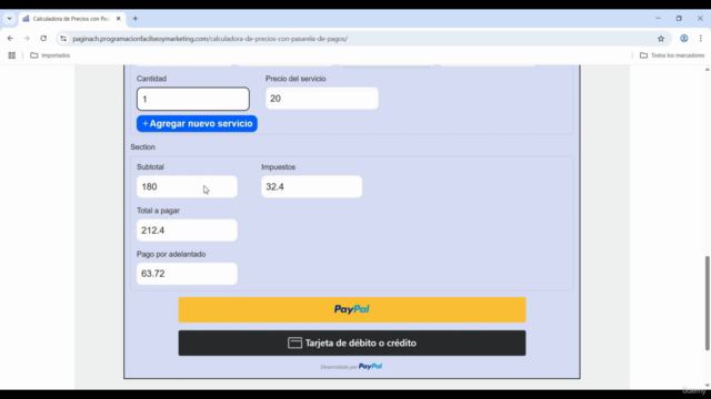 Crea una Calculadora de Precios con Pasarela de Pagos 2025 – Screenshot 2