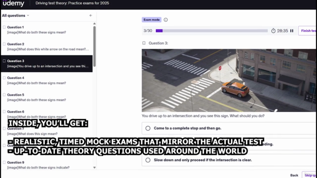 Driving test theory: Practice exams for 2025 – Screenshot 2