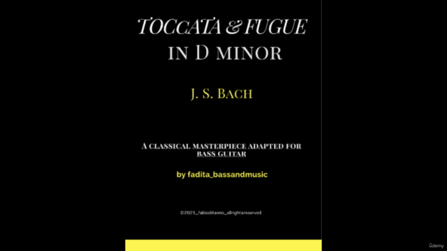 Toccata & Fugue on D minor by J. S. Bach for Bass guitar – Screenshot 1