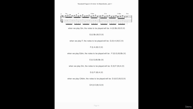 Toccata & Fugue on D minor by J. S. Bach for Bass guitar – Screenshot 4