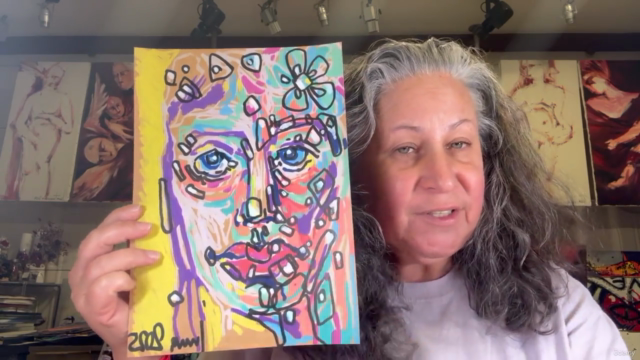 Kreative Portrait mit Akryl Marker. Teil 2 – Screenshot 1