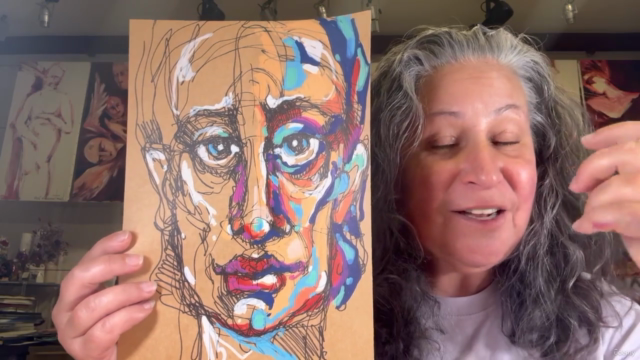 Kreative Portrait mit Akryl Marker. Teil 2 – Screenshot 3
