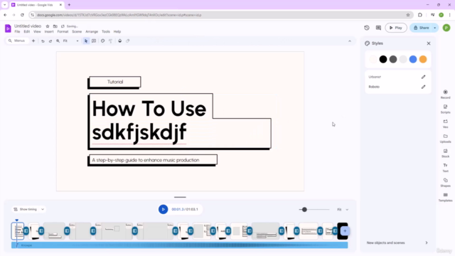 Learning Google Vids from Scratch – Screenshot 2